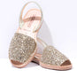 Gold Glitter - Metallic Leather Menorcan sandals