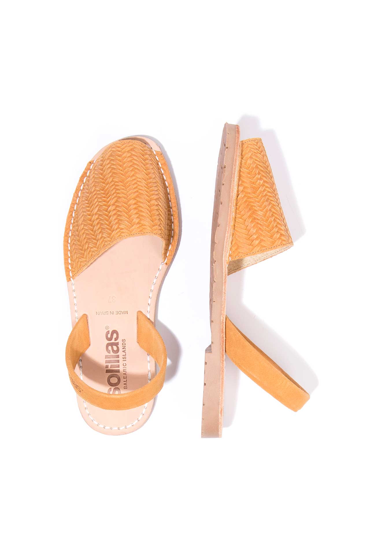 ILLA - Original Menorcan Sandals in Tan Woven Suede Leather