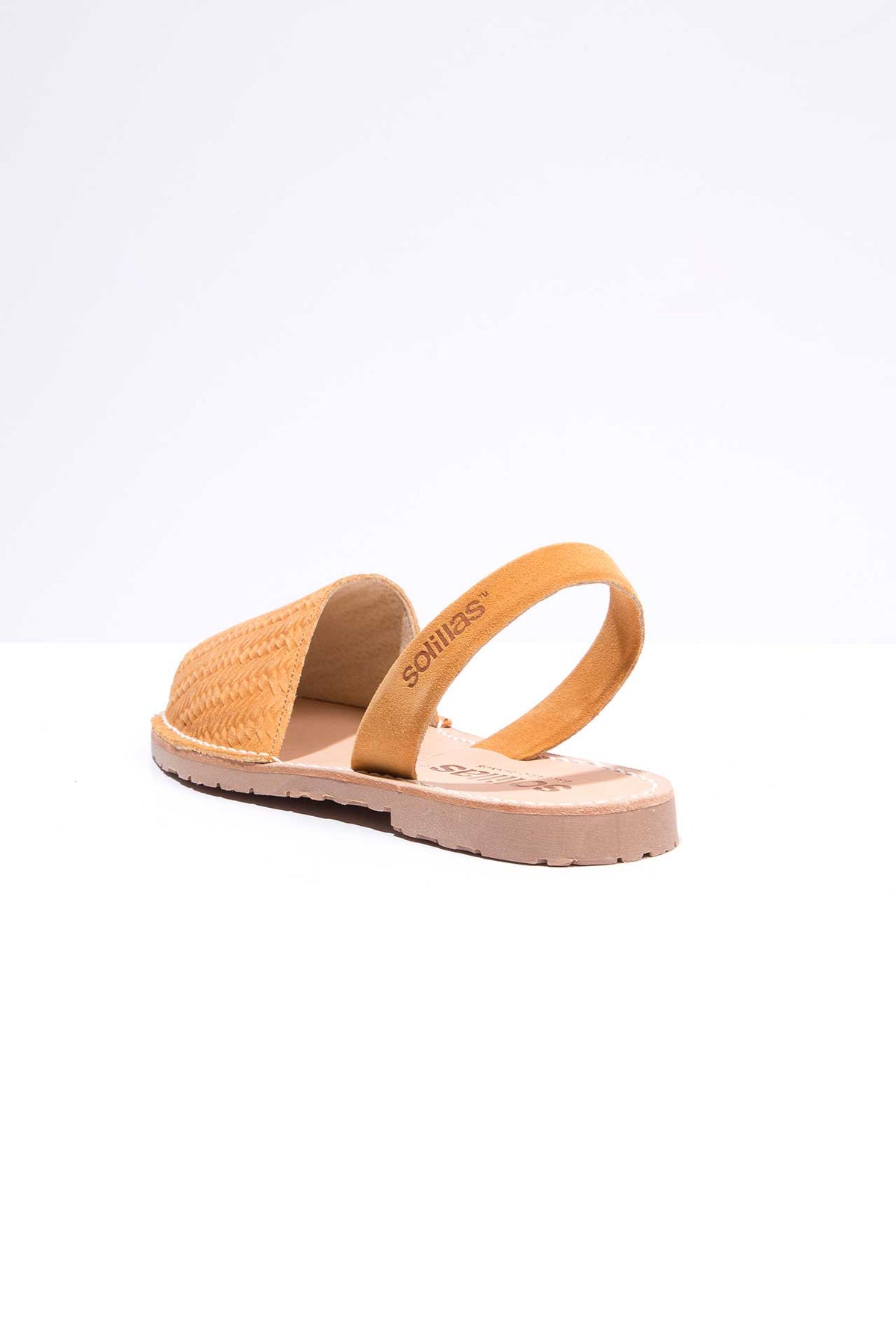 ILLA - Original Menorcan Sandals in Tan Woven Suede Leather