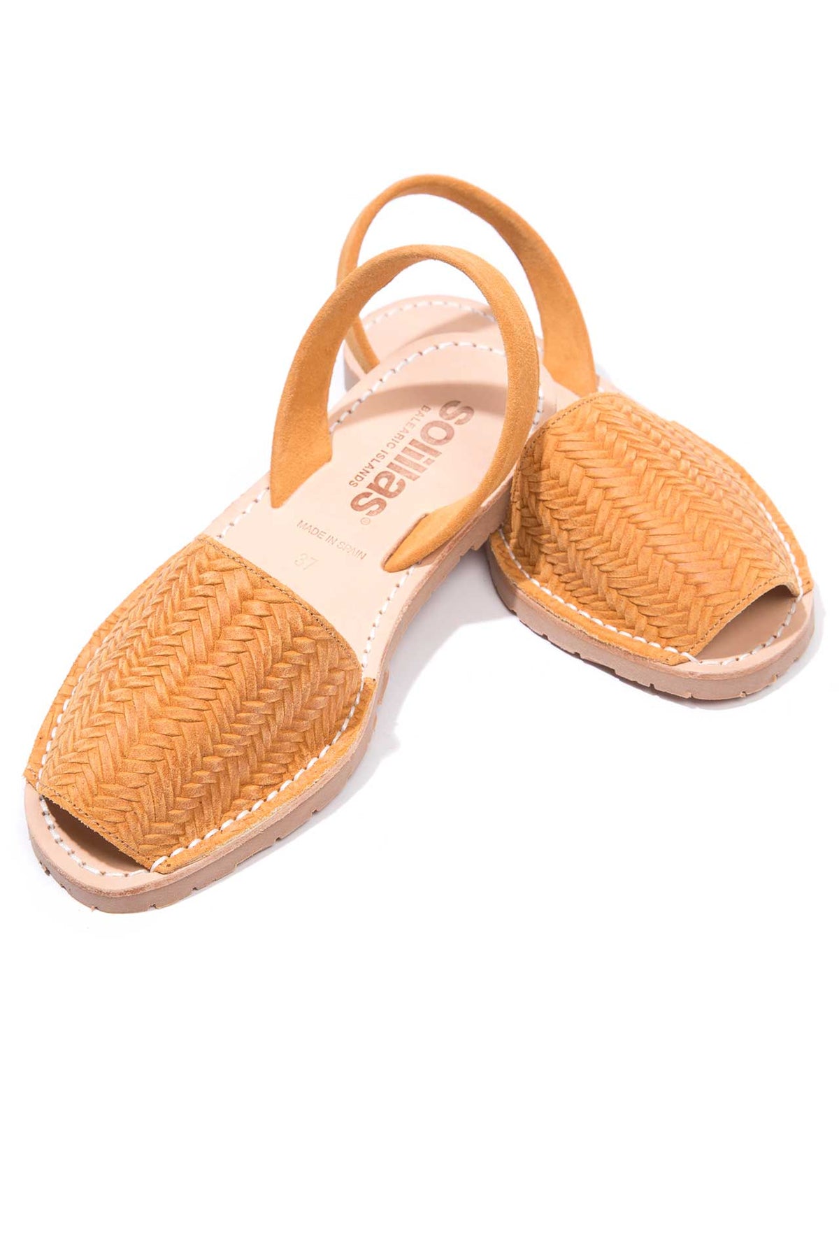 ILLA - Original Menorcan Sandals in Tan Woven Suede Leather