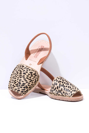 Leopardo - Fur Leather Menorcan sandals