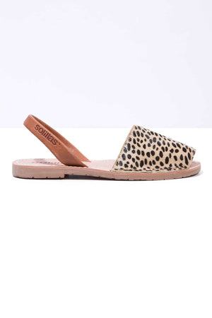 Leopardo - Fur Leather Menorcan sandals