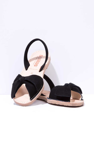 Noche Lazo - Bow Detail Suede sandals