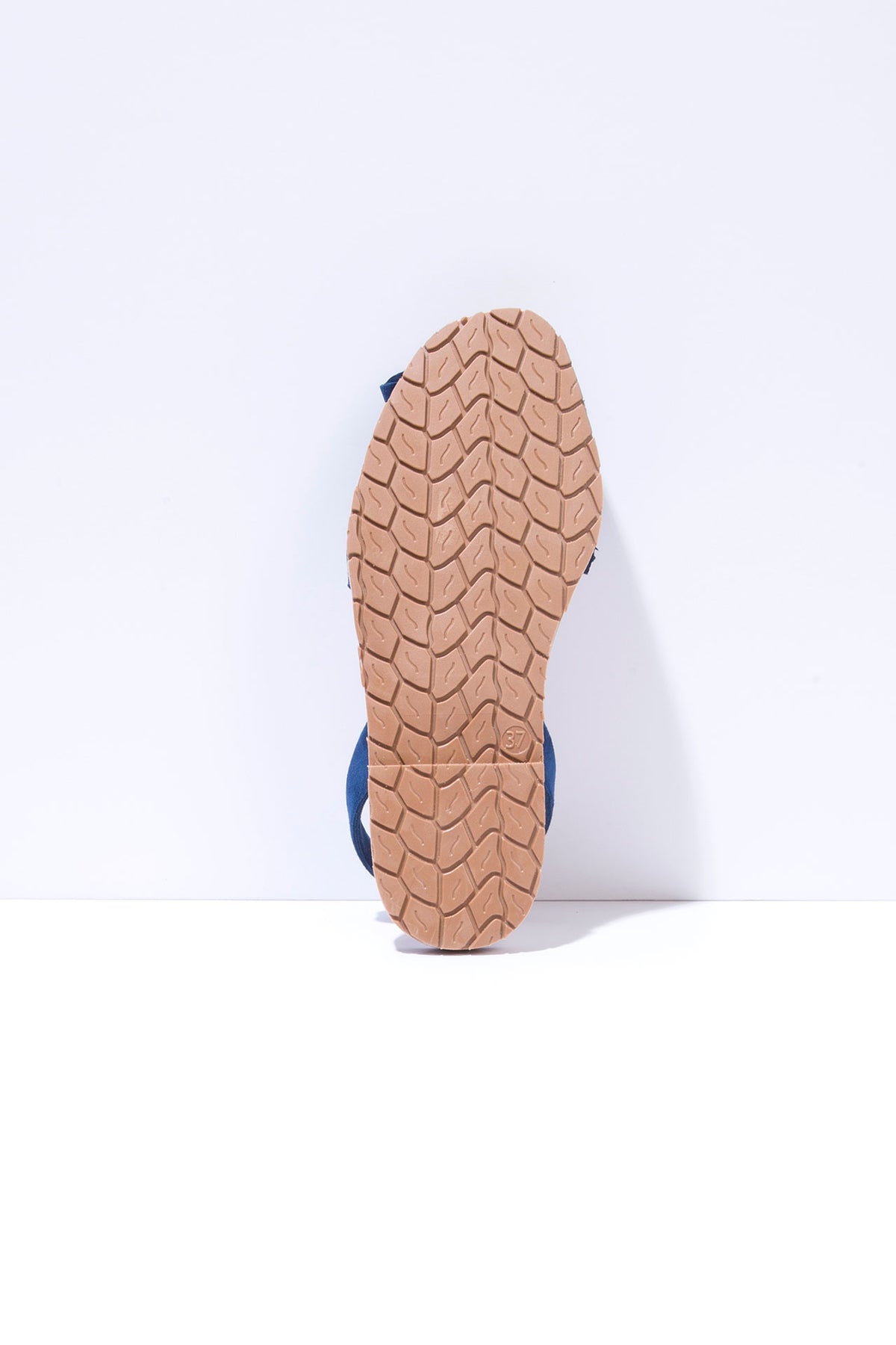 Talaia Indigo - Navy Frilled Menorcan sandals
